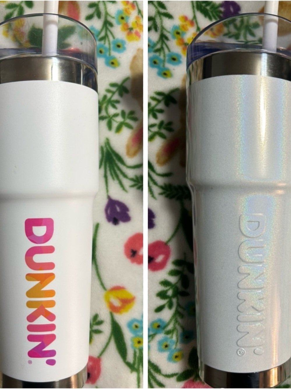 2 White Dunkin' Tumbler